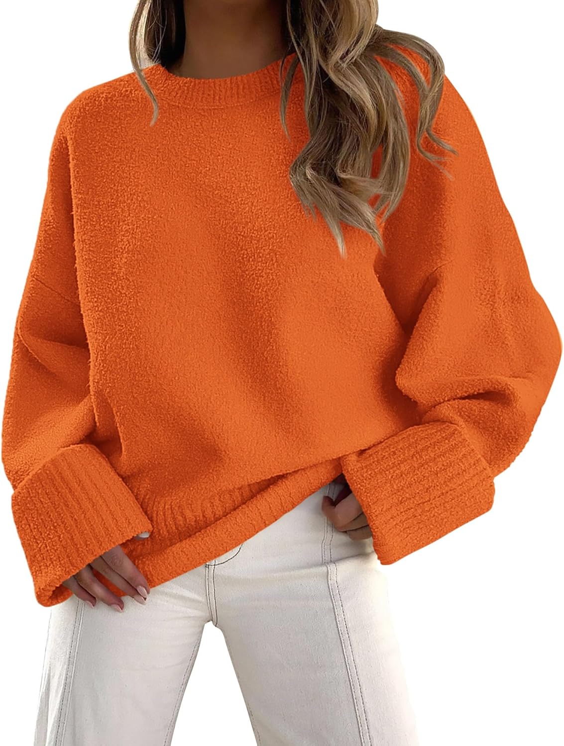 Fuzzy Knit Pullover Sweater